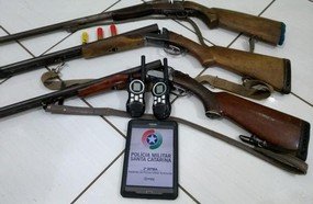 Homem é preso por posse ilegal de armas em Fraiburgo