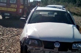Parati com placas de Joaçaba se envolve em acidente na BR-282