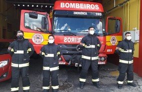 Bombeiros recebem trajes de combate comprados na Europa