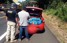 Veículo com placas de Campos Novos é apreendido com cigarros