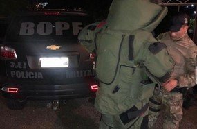BOPE detona explosivo encontrado em terreno baldio de Herval