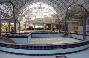 Fase final das obras do novo complexo de piscinas em Piratuba