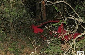 Motorista despenca com veículo da ponte no acesso de Herval