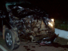 Hilux tem a frente destruída ao atropelar vaca na BR-153