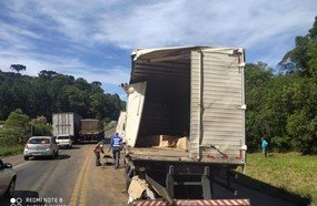 Acidente envolve quatro veículos na BR-282, em Catanduvas