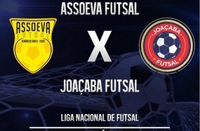 Joaçaba Futsal enfrenta a Assoeva neste sábado pela Liga Nacional