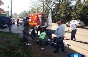 Colisão entre carro e moto deixa dois feridos em Ouro