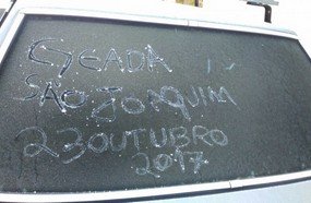 Geada de outubro é uma das maiores em 20 anos na Serra