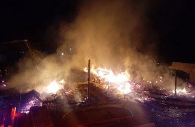 Incêndio de grandes proporções destrói madeireira em Concórdia