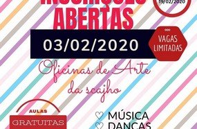 Inscrições para oficinas de arte da SCAJHO iniciam dia 3