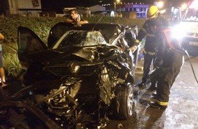 Motorista fica gravemente ferido em acidente na BR-282