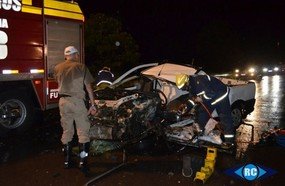 Morre motorista que colidiu contra carreta no interior de Lacerdópolis