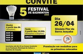 5 Festival de Badminton neste sábado em Joaçaba