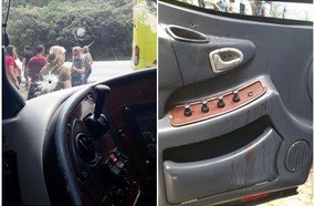 Duas pessoas ficam feridas em assalto a ônibus na BR-153
