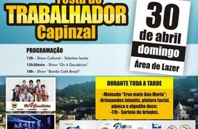 Capinzal faz festa no domingo para homenagear o trabalhador