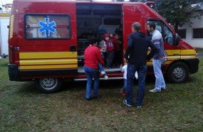 Crianças de Luzerna recebem treinamento dos Bombeiros