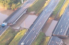 Chuvas causam interdição da BR-101 e estragos no Sul do Estado