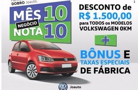 Joauto realiza neste sábado o Mega Feirão de carros novos e seminovos