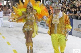 Corte do Carnaval de Joaçaba na abertura oficial do evento
