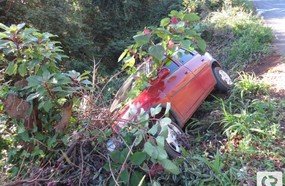 Saída de pista no bairro Nossa Senhora de Lourdes