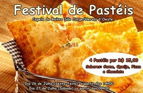 Capela do bairro São Jorge realiza Pastelada nesta sexta e sábado