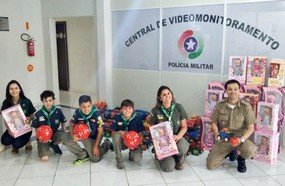 PM promove campanha do brinquedo em Campos Novos