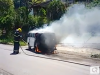 Kombi é destruída por incêndio em Herval d´Oeste