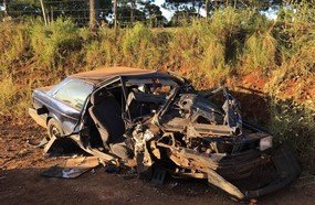 Colisão deixa casal ferido no interior de Catanduvas