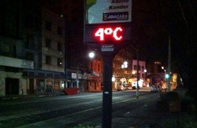 Temperaturas despencam em Santa Catarina