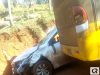 Colisão entre carro e ônibus escolar no interior de Herval