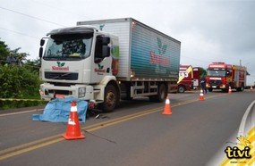 Jovem morre após ser atingido por caminhão de Concórdia