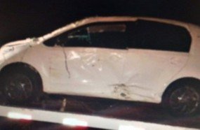 Jovem capota veículo entre Joaçaba e Lacerdópolis