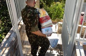 Tiro de Guerra auxilia na entrega de cestas básicas