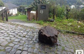 Chuva causa desmoronamento em Herval d´Oeste