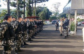 Batalhão de Choque chega a Herval d´Oeste