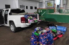 Veículo de Concórdia apreendido com mercadorias do Paraguai