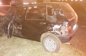 Colisão entre caminhão e carro na BR-282, em Catanduvas