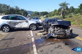 Colisão entre veículos deixa casal ferido na SC-150