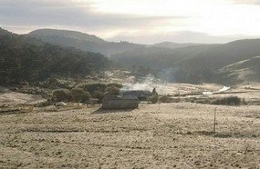 Madrugada com geada e frio intenso em Santa Catarina
