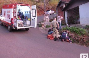 Homem é atropelado por caminhão após sair do trabalho em Herval d´Oeste