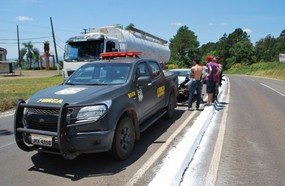 Veículo da Força Nacional se envolve em acidente em Joaçaba