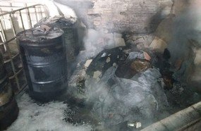 Incêndio em fábrica mobilizou Bombeiros em Luzerna