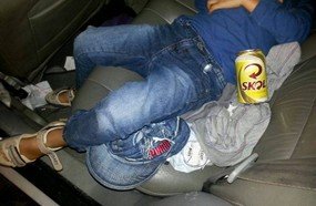 Criança é transportada em veículo com motorista embriagado