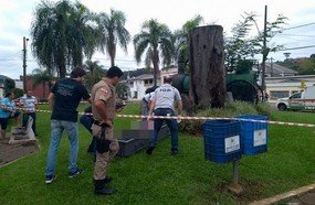 Homem é encontrado morto na praça de Erval Velho