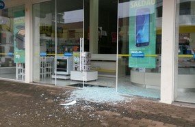 Lojas são arrombadas durante a madrugada em Ponte Serrada