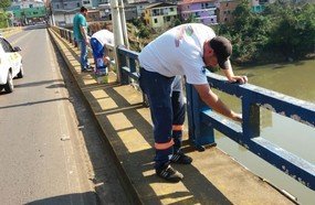 Ação social entre Ouro e Capinzal para revitalizar ponte