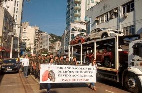 Realizada a Caminhada alusiva ao Dia Nacional contra o Fumo