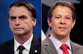 Bolsonaro e Haddad aparecem tecnicamente empatados