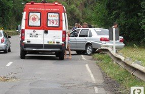 Acidente na Curva do Passat deixa uma pessoa ferida