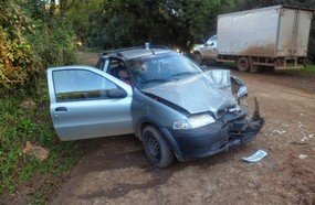Acidente no interior de Erval Velho deixa uma pessoa ferida